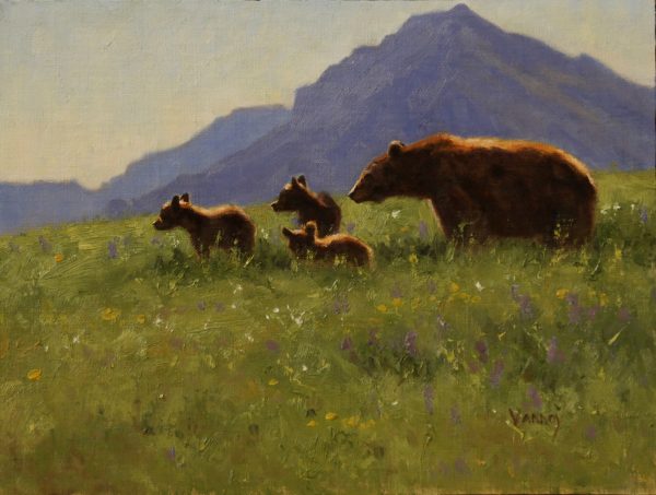 grizzly bear and cubs